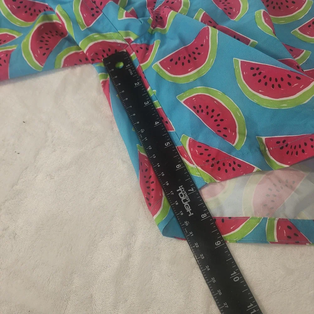 Bonobos Mens Watermelon Print Swim Trunks Blue Relaxed Fit 7in Inseam Size 3XL‎